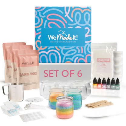Sand Wax Candle Kit for 6